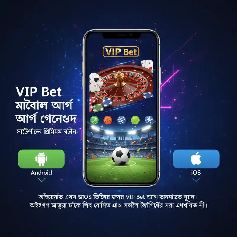 VIP Bet মোবাইল অ্যাপ ইন্টারফেস